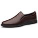 2026 Summer Men's Hollow Shoes, Top Layer Cowhide, Large Size, Perforated Loafers, Slip-On Casual Leather Shoes_vogvips.com