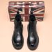 Men's Martin Thick Sole Autumn New Mid-Top Soft Leather Short Fashion Trend Motorcycle Height Increasing Boots_vogvips.com