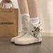Solid Color Retro Suede Two-Way Short Western Cowboy Fashion For Women 2025 Autumn Winter New Martin Boots_vogvips.com