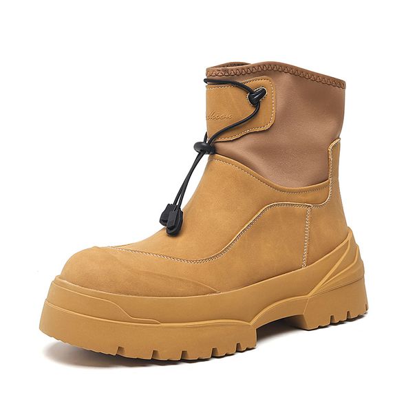 Martin Boots Men's High-top Thick-soled Functional Wind Tooling Thick-soled Heightening Snow Boots Outdoor Chelsea Boots_vogvips.com