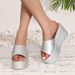 Plus Size Women's Platform Sandals With Open Toe Comfortable Slip-On Casual Summer Shoes Breathable One Strap Sandals For Outdoor Wear_vogvips.com