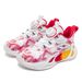 Kids' shoes mesh basketball shoes spring rotating buckle boys sports shoes double mesh breathable running shoes_vogvips.com
