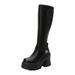 Over-the-Knee Women, Stretch Slim Boots, 2025 Autumn New Style, Height-Increasing Thick-Soled Heel High Tube Boots For_vogvips.com