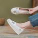 Internet Celebrity Low-Cut All-Match Thick Sole Wedge Embroidered Loafers_vogvips.com