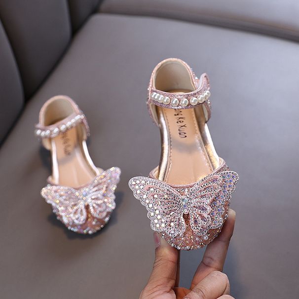 New Lady Baby Girls Girl Princess Diamond Single Shoe Shoes Dance Show Shoes_vogvips.com