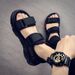 Large Size Men's Shoes Breathable Non Slip Casual Beach Shoes Men's New Style Trendy Open Toe Thick Soled Sandals Men Wholesale_vogvips.com