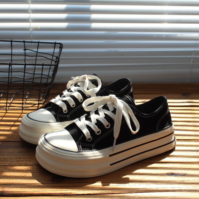 Autumn Women Mango Head Canvas Platform Lady Ins-style Vulcanized Skate Adult Soft-soled Casual White Shoes_vogvips.com