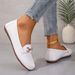 New Round Head Shallow Mouth Diamond Chain Flat Casual Shoes_vogvips.com