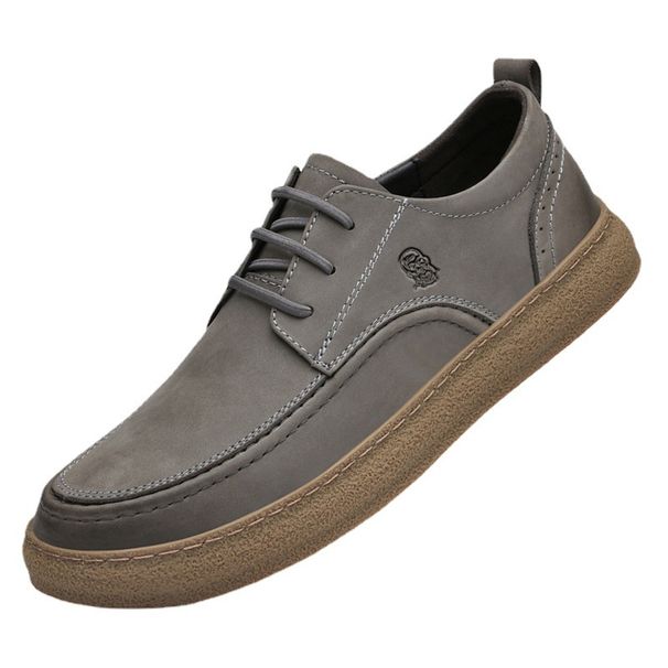 Men's First-layer Cowhide Casual Board Shoes, One-pedal Large-size Sports Shoes, Men's Shoes, Casual Leather Shoes_vogvips.com