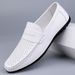 Euro Step Plus Size Men's Leather Shoes Ultrafine Hollow 2025 Spring New Fashion Trend Classic Loafers_vogvips.com