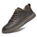Men's Shoes Two Cowhide Board Shoes Men's Hollow And Breathable Retro Tooling Shoes Men's Casual Shoes_vogvips.com