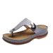 Large Size New Toe Clip Metal For Women's Massage With Sloping Heels And Hollowed Out Oversized Sandals_vogvips.com