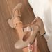 Ladies Vintage T‑Bar Adjustable Buckle Block Heel Shoes, Round Toe Smooth Faux Leather Mary Jane Heels, Non‑Slip Outsole Comfort Footwear_vogvips.com