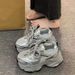 Thick-Soled Dad For Women 2025 Autumn Winter New Hot Style Silver Mesh Breathable Height-Increasing Running Casual_vogvips.com