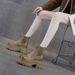 Martin Boots Women's Thick-soled Inner Height Increase Casual British Style One-pedal Versatile Cigarette Boots Women_vogvips.com