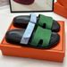 In Stock: 2026 Summer New Thick-Soled Women's Slippers In Green Denim With Velcro Strap, Slip-On Outdoor Birken Stock_vogvips.com