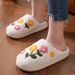 2025 Fluffy Women, Home Couple Silent Non-Slip Warm Soft Sole Flower Cotton Slippers For Men Outdoor Wear_vogvips.com
