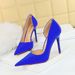 Women's Elegant Pointed Toe Stiletto Heel Dress Pumps With Side Cut-Out Design - Breathable & Stylish For Parties & Evening Events High Heels_vogvips.com