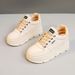 W3671 New White 2024 Summer And Autumn Solid Color Inner Height Increase Thick Bottom Student Wear Resistant Versatile_vogvips.com