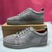 LTTL Electric Embroidery Black Embroidered Low-top Rivet Men's Flat Casual Crescent Shoes_vogvips.com