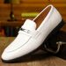 Large Size 48 Leather Breathable Sleeve Feet Loafers British Style Pointed Wedding Shoes_vogvips.com