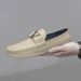 Men's Round Head Soft Leather Casual Beanie Shoes Men's Soft Soles, Leather Shoes_vogvips.com