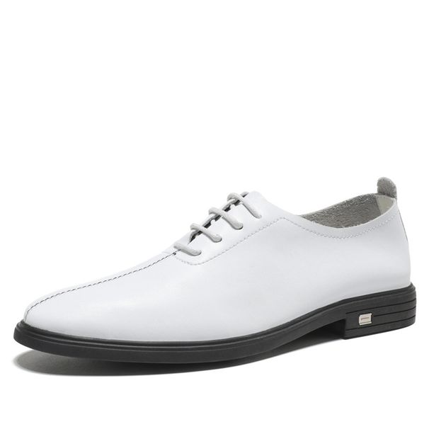 Men's Soft-soled White Formal Leather Shoes, Wind Work Men's Shoes_vogvips.com