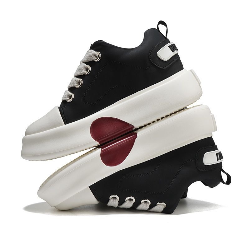 Invisible Heightening Men's Shoes Platform Big Head Bread Shoes Youth Casual Board Shoes Niche Japanese_vogvips.com