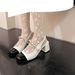 Block Heel Sandals Women Summer New Small Fragrance One Line With Back Air High Heel Sandals Women_vogvips.com
