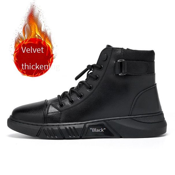 Men's Winter Chelsea Boots With Side Zipper & Faux Fur Lining - Slip-Resistant Rubber Sole, Comfortable & Stylish Casual Work Boots For Fall & Winter_vogvips.com