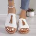 Women's Shoes Large Size Tassel Flat Bottomed One Strap Slippers Summer Outing Beach Women's Shoes_vogvips.com