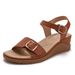 Wedge Roman Summer New Bohemian Outdoor Casual Metal Simple Thick-Soled Beach Sandals_vogvips.com