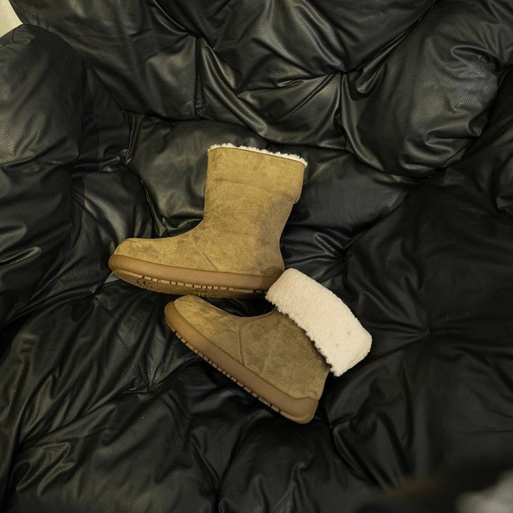 Snow Boots For Women In Winter 2025, New Thick Soled And Furry Short Boots, Small Potato Cotton Shoes_vogvips.com