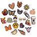 20 Sets Of Cartoon Leopard Print Shoes Flower Decorative Buckle Personalized DIY Student Garden Shoe Buckle Accessories_vogvips.com