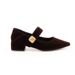 Spring New Style - 3.5cm Thick Heel ~ Elegant Small Pointed Toe Velvet Slip-on Mary Jane Shoes_vogvips.com