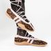 White Lace Up BallCream White Breathable Woven Sneakers Ankle Wrap Ballet Designet Sneakers Ankle Wrap Strappy Flat Casual Shoes_vogvips.com