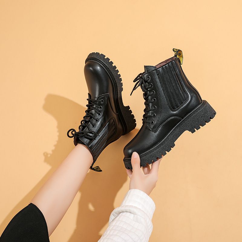 Martin Children's Autumn/Winter New Student Casual Leather Surface Waterproof, Warm, Versatile Short Boots Trendy_vogvips.com