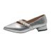 French Mary Jane Shoes Women's Shoes Spring And Summer Pearl Word With Pointed Tip With Skirt Shallow Mouth Single Shoes_vogvips.com