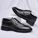 Euro Step Spring New High-End Business Casual Formal Youth Floral Brogue Trendy Breathable Men's Shoes Soft Leather_vogvips.com