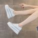 Women's 8CM Height-Increasing Genuine Leather White Sneakers, 2026 Spring And New Versatile Korean Style Thick-Soled_vogvips.com