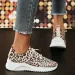 Fi Leopard Knitted Autumn Slide Walking Womens Lightweight Casual Sports Shoes Plus Size M241029_vogvips.com