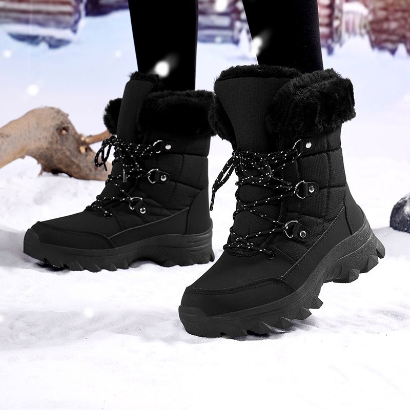 Snow Boots For Women, Warm And Non Slip With Plush Cotton Shoes, Thick Boots_vogvips.com