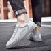 Little White Shoes Men's Head Layer Low-top Lace-up Casual Board Shoes Sports Men's Shoes_vogvips.com
