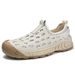 Men's Mesh Shoes Summer Breathable Mesh Hole Shoes Slip-On Outdoor Non-Slip Soft Sole Beach Shoes_vogvips.com