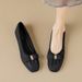 Flat Single Shoes Female Summer Shallow Mouth Fairy Style With Skirt Soft Leather Beanie Shoes Large Size Women's Shoes_vogvips.com