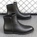 European Warm Series Autumn Winter Martin Men's High-top Shoes Chimney Zipper British Style Genuine Leather Fashion Boots_vogvips.com