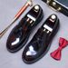 【 Promotion 】 Men's Business Bull Lined Thick Soled Painted Tassel Raised Dress Genuine Versatile Big Head Leather Shoes_vogvips.com