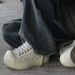 Designer Large-Heeled Thick-Soled Distressed Dusty Denim Mickey Shoes Model Cute And Unconventional Casual Canvas Women's Shoes_vogvips.com