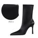 Vintage Style Women's High Heel Pointed Toe Ankle Boots - Sexy & Slimming Winter Fashion Boots With PU Upper & Cotton Lining_vogvips.com
