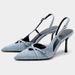 ZA Wome's Shoes Summer New Frech Style White Closed-Toe Stiletto Fashio Poited Toe Cross Strap Sexy Sadals For_vogvips.com